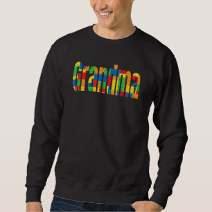Grandma Parent Brick Master Builder Building Block Sweatshirt