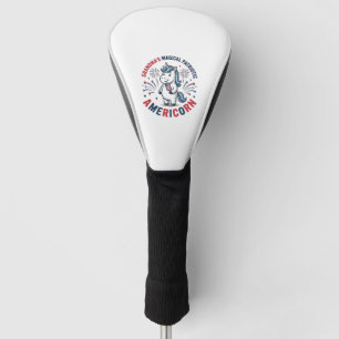 Grandma Patriotic Americorn Unicorn Shirt Design_1 Golf Head Cover