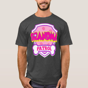 Grandma Patrol Dog Funny Gift Birthday Party Day T-Shirt