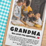 Grandma Personalized Photo Gift from Kids Kitchen Towel<br><div class="desc">Compile a list of things you love about your grandma,  add a favourite photograph and you have a Mother's Day or Christmas gift she'll treasure! Perfect for birthdays and other family members too! ♥</div>