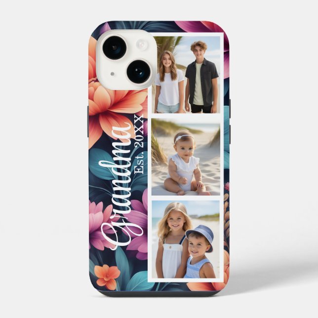 Grandma Personalized Photo iPhone Case (Back)
