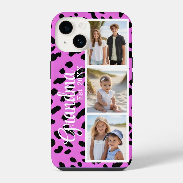 Grandma Personalized Photo iPhone Case (Back)