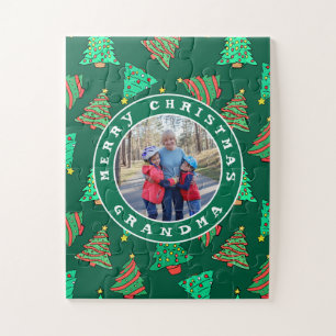 Grandma Photo Christmas Trees Dementia 30 Piece Jigsaw Puzzle