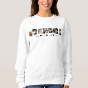 Grandma Photo Collage Sweatshirt 7 Photos
