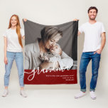 Grandma Photo Elegant Script Personal Message Fleece Blanket<br><div class="desc">Celebrate the love and warmth of a special grandmother with this personalized photo blanket. Featuring a heartfelt design with the word "grandma" in elegant script across the bottom, this blanket allows you to showcase a cherished photo that captures a meaningful memory. The rich background colour and your personal message add...</div>