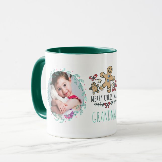 GRANDMA PHOTO MUG - Christmas Gifts Grandkids Pics (Front Left)