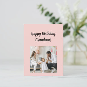 Grandma Photo Personalized Birthday Postcard