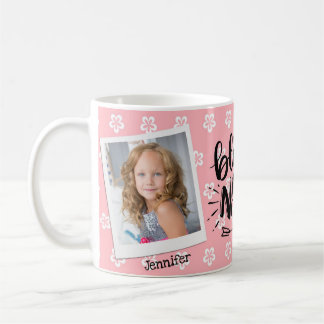Grandma photo personnalisée rose florale Mug