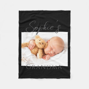 Grandma Photo T Shirt  Fleece Blanket