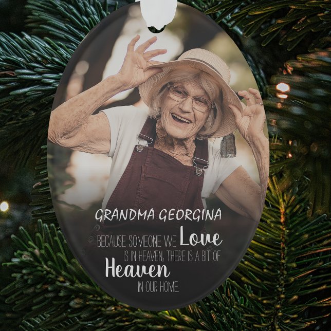 Grandma Photo Tribute Christmas Tree Ornament (Creator Uploaded)
