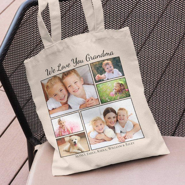 Grandma Photos Personalized Tote Bag (Creator Uploaded)