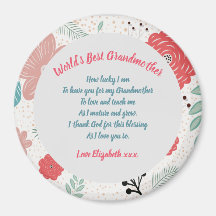 GRANDMA POEM Personalized Poem Gift Floral Pretty
