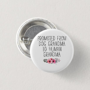Grandma Promotion Floral Lanyard Wear 1 Inch Round Button