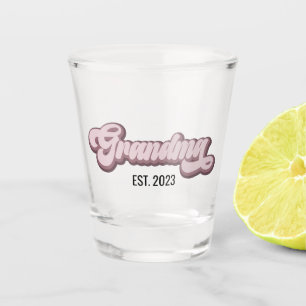 Grandma Purple Lavender Custom Year  Shot Glass