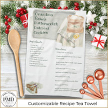 Grandma Recipe | Butterscotch Cookie Personalized