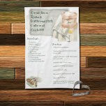 Grandma Recipe | Butterscotch Cookie Personalized Kitchen Towel<br><div class="desc">Bake up a batch of Grandma's favourite cookies using her recipe printed on this beautifully personalized keepsake heirloom tea towel. Always have her favourite recipe on hand to bake up a batch of Grandma's or Mom's cookies for family, friends, or gifts. You can edit the design for recipes from any...</div>