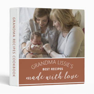 Grandma Recipes 2 Photo Family Keepsake Cookbook Binder