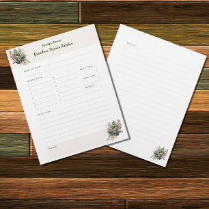 Grandma Recipes   Rustic Personalized Recipe Page