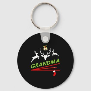 Grandma Reindeer Hoof Prints Christmas  Keychain