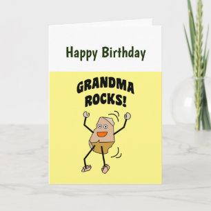 Grandma Rocks Birthday Card
