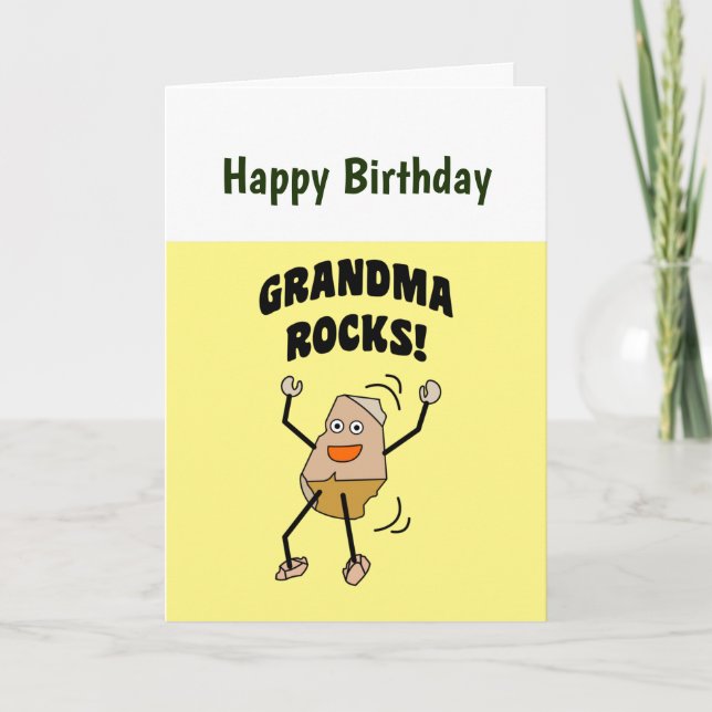 Grandma Rocks Carte d'anniversaire (Devant)