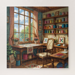 Grandma’s Cross Stitch Room Jigsaw Puzzle