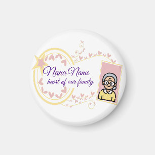 Grandma’s Day Vintage Badge Design Magnet
