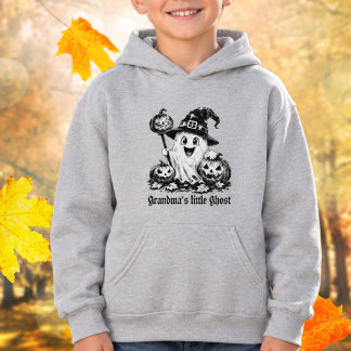 Grandma’s Little Ghost Spooky Autumn Vintage Art