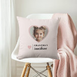 "Grandma’s Sunshine Personalized Photo  Throw Pillow<br><div class="desc">Brighten Grandma’s day with this adorable personalized pillow! Featuring a heart-framed photo of her favourite little one and the sweet phrase “Grandma’s Sunshine, ” this soft pink throw pillow makes the perfect gift for birthdays, Mother’s Day, or just because. Customize it with your own photo to create a heartfelt keepsake...</div>