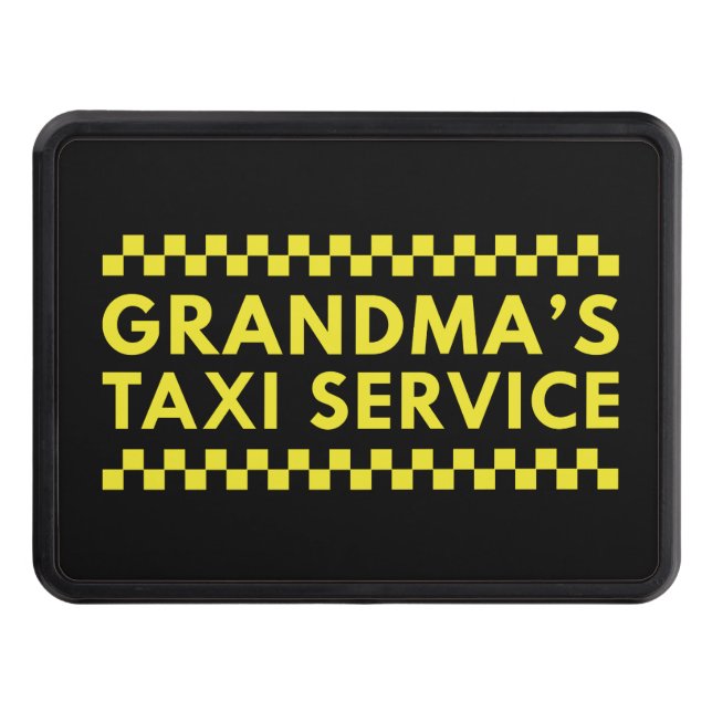 Grandma’s Taxi Service Trailer Hitch Cover (Front)