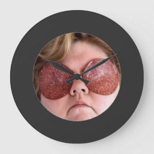 Grandma salami large clock