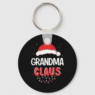 Grandma Santa Claus Christmas Matching Costume Keychain