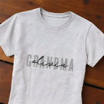 Grandma Since 20XX Modern Simple Preppy T-Shirt<br><div class="desc">This simple and modern design is composed of san serif typography.</div>