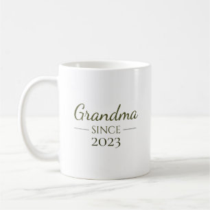 Grandma Since Personalized Year Handwritten Family Coffee Mug