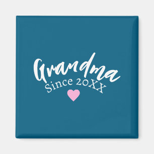 Grandma Since Year New Grandmother Gift _1  Magnet