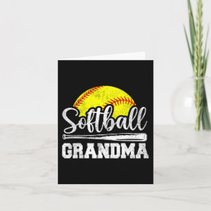 Grandma Softball Player Game Day Mother#39; #39;s  Card