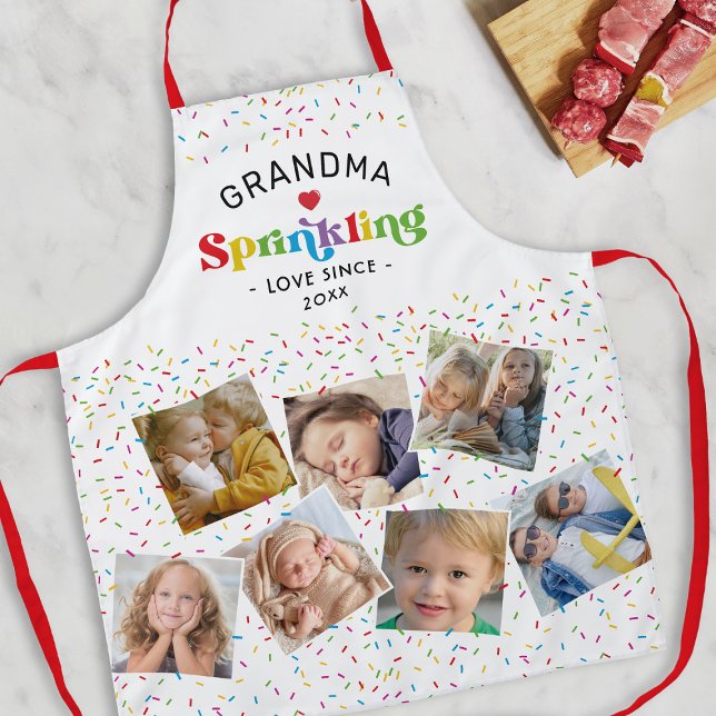 Grandma Sprinkling Love Photo Apron (Creator Uploaded)