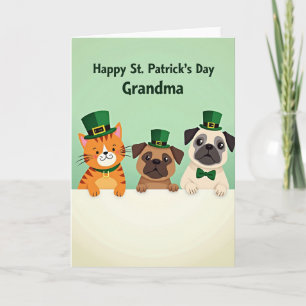 Grandma St Patricks Day Animal Card