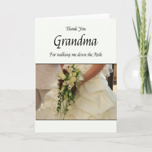 Grandma Thanks for Walking me down Aisle Thank You Card