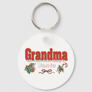 Grandma, The Next Best Thing To Santa Keychain
