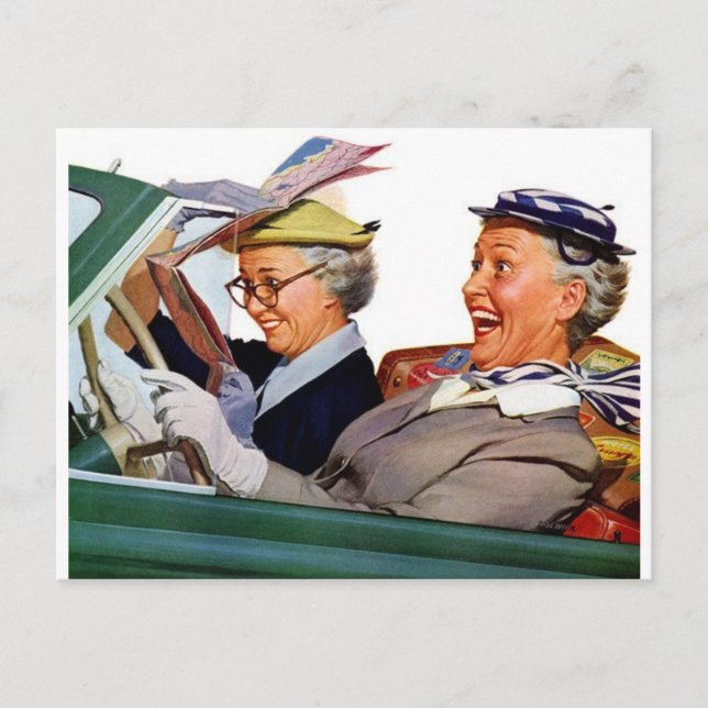 Grandma The Speed Queen Postcard (Front)