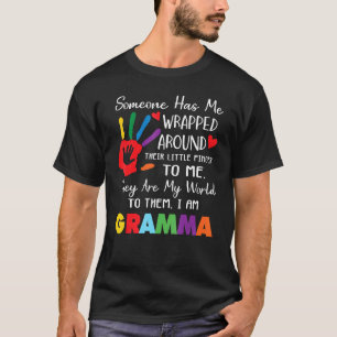 Grandma Their Little Finger To Me They Are My Worl T-Shirt