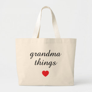 grandma things personalized grandma gift large tote bag
