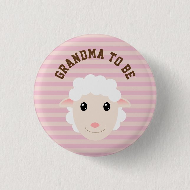 Grandma to be 1 inch round button (Front)