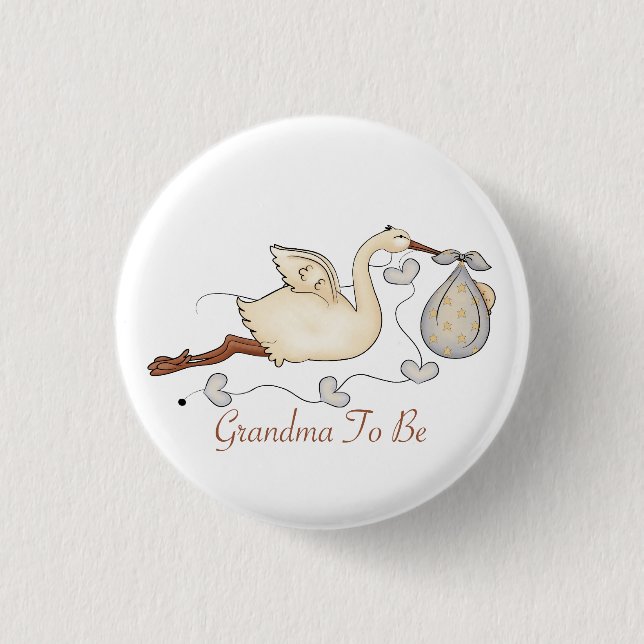 Grandma To Be 1 Inch Round Button (Front)