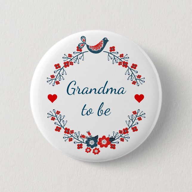 Grandma To Be 2 Inch Round Button (Front)