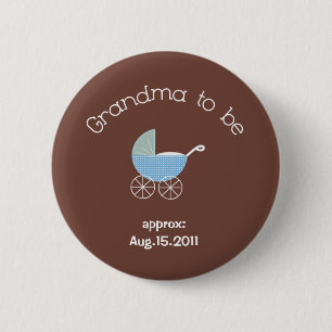 Grandma to be-Baby Boy Button