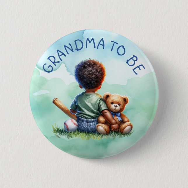Grandma to be | Baby Shower  2 Inch Round Button (Front)