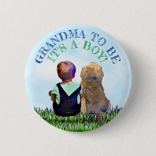 Grandma  to be Baby Shower Button