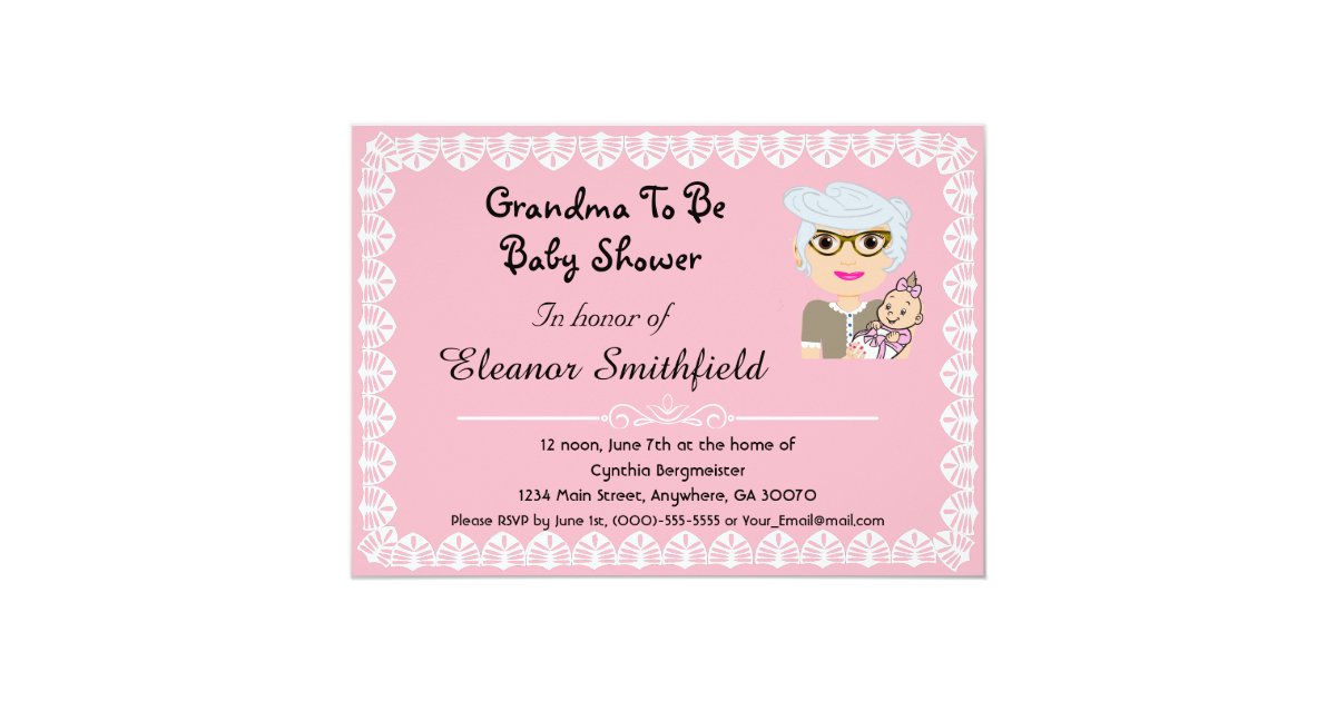 GrandMa To Be Baby Shower Invitation | Zazzle.ca